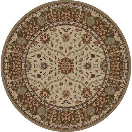 CONCORD GLOBAL TRADING Concord Global 28327 7 ft. 10 in. x 9 ft. 10 in. Kashan Heriz - Ivory 28327
